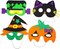 4E's Novelty Halloween Crafts for Kids – 24 Pack DIY Foam Mask Craft Kit with Self Adhesive Stickers, Fall Arts & Crafts, Classroom Halloween Party Favors, Kids Ages 3+, Jack-o’-Lantern & Witch